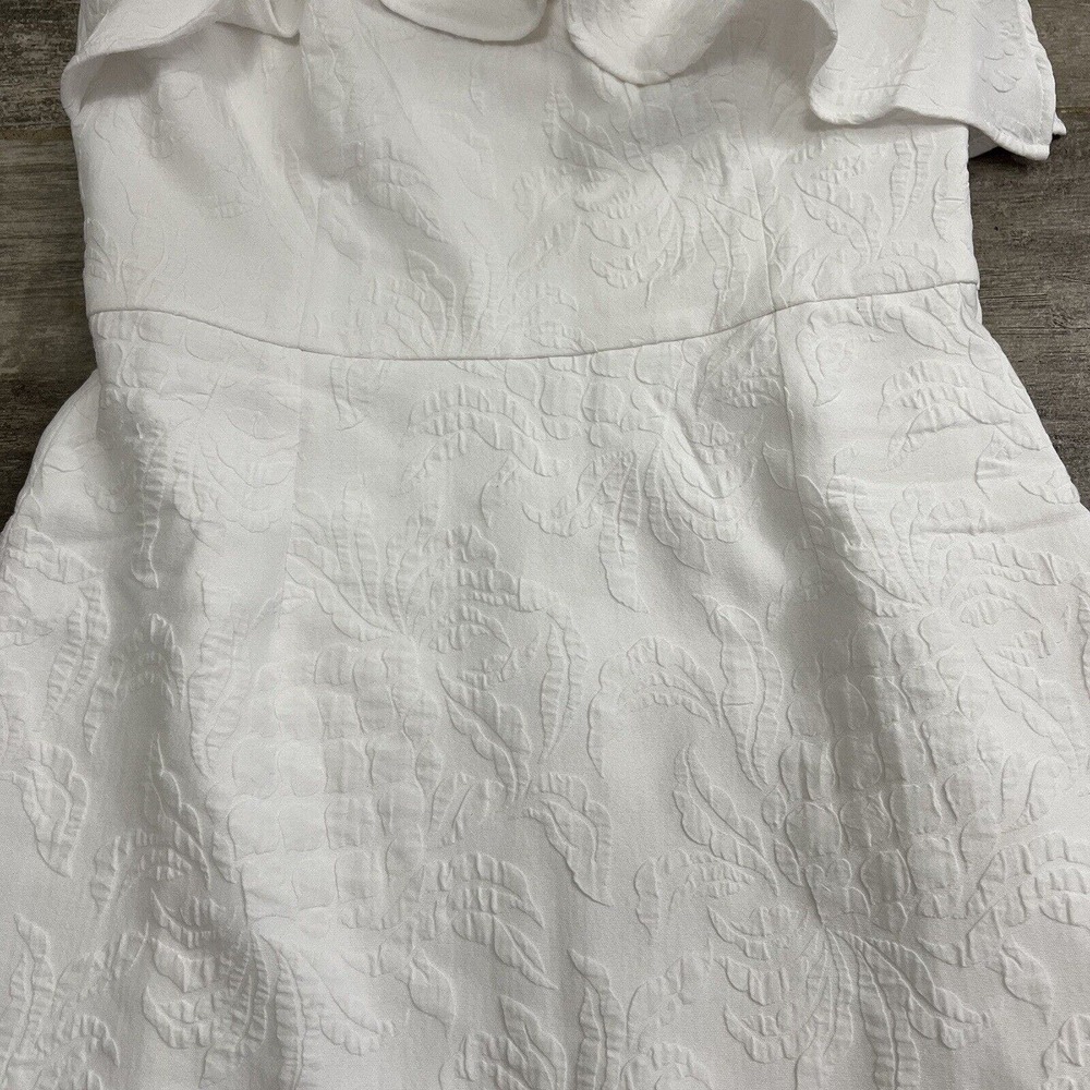 Lilly Pulitzer NWT Pineapple Pucker Jacquard WHITE KIPTON ROMPER One Shoulder 8 - Picture 5 of 9